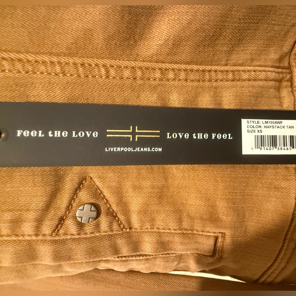Liverpool Los Angeles NWT Size XS Brown/Tan  Denim Long Sleeve Jacket (0600) - Picture 11 of 16